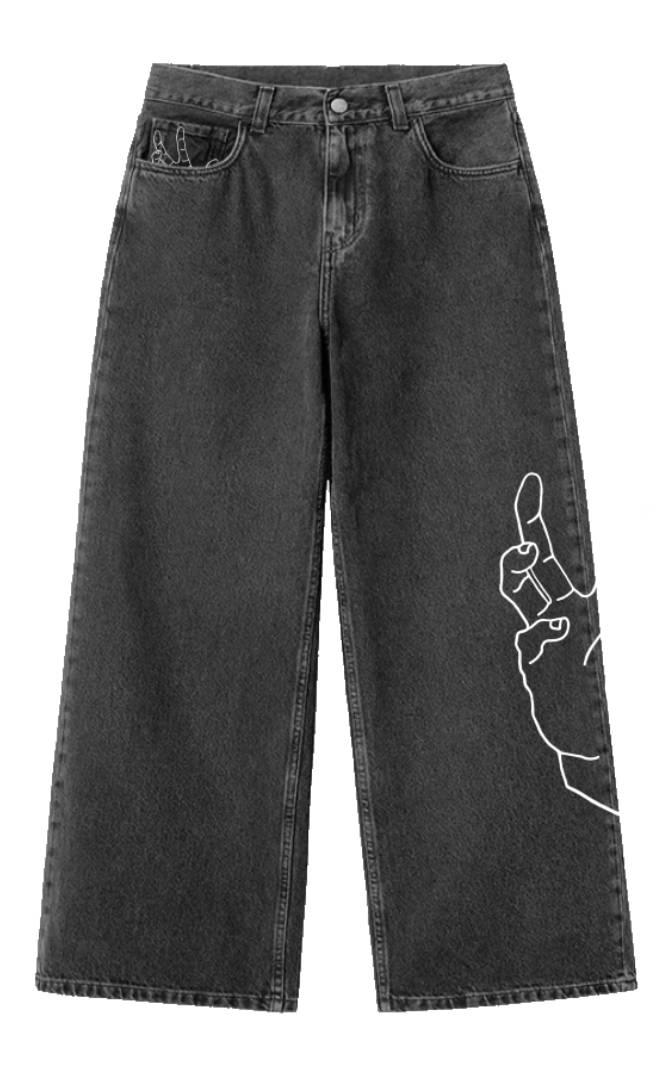 Black Grabit baggy Jeans